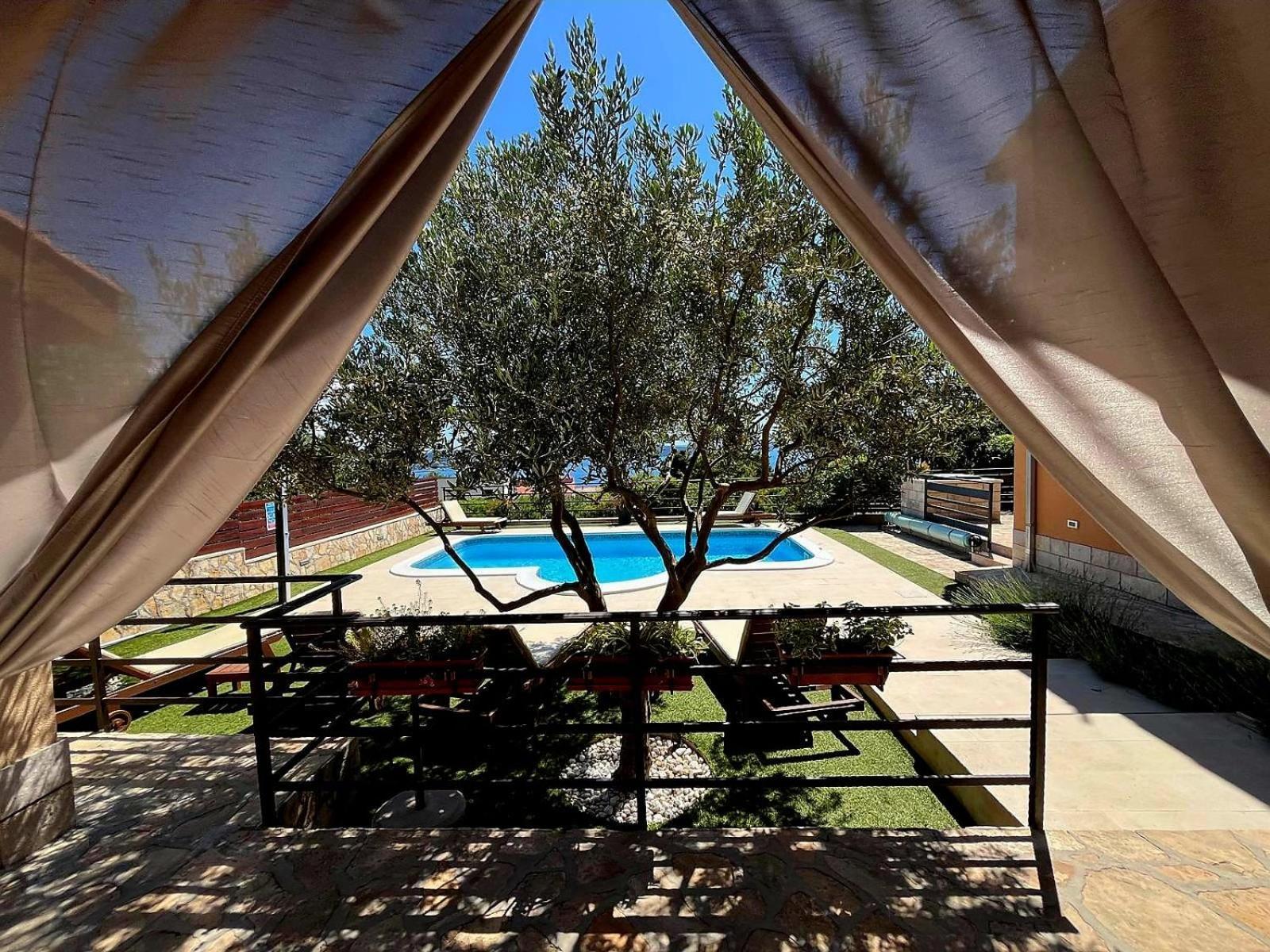 Holiday Home Magic View With Private Heated Pool Kastela Ngoại thất bức ảnh